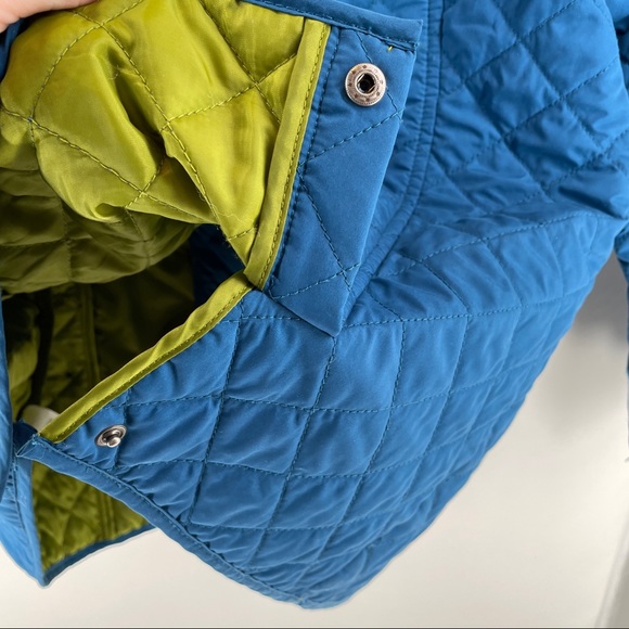 J.Jill Quilted Blue Button Down Jacket Size Large - Picture 10 of 11